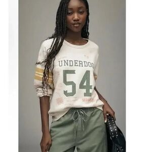 NWT MOTHER The Biggie Concert Raglan Sweatshirt XS xsmall $188 NEW